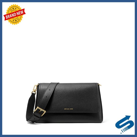 Large Leather Messenger Crossbody Bag Hands-Free Chic Carryall
